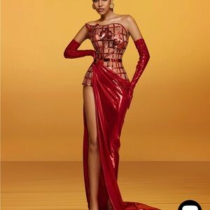 Elegant Red Evening Gown